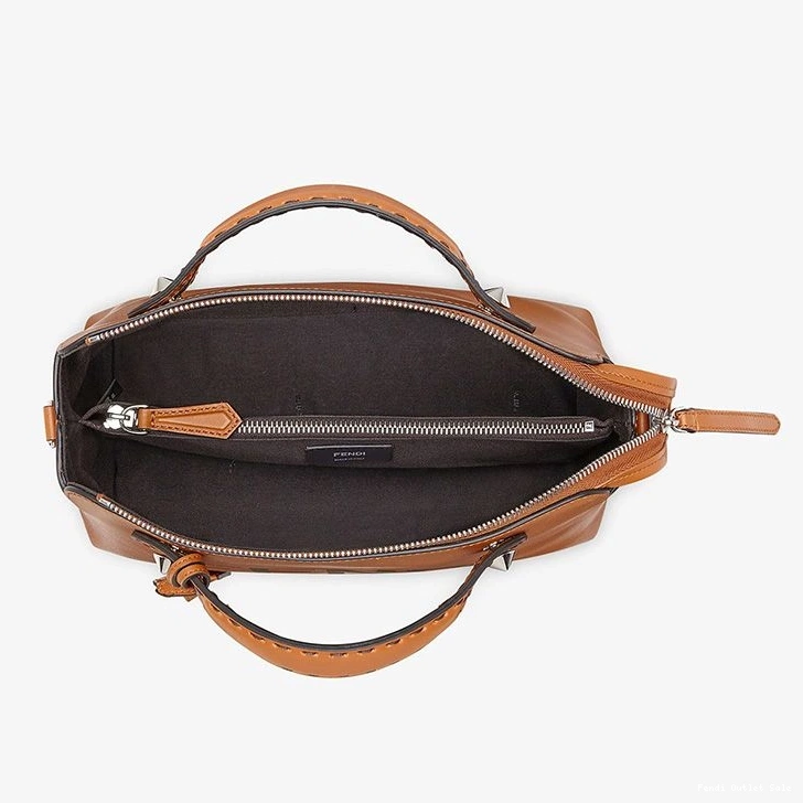 Affordable Logo In Way By Medium ROMA Leather Brown Fendi Calf The Bag Boston 0723